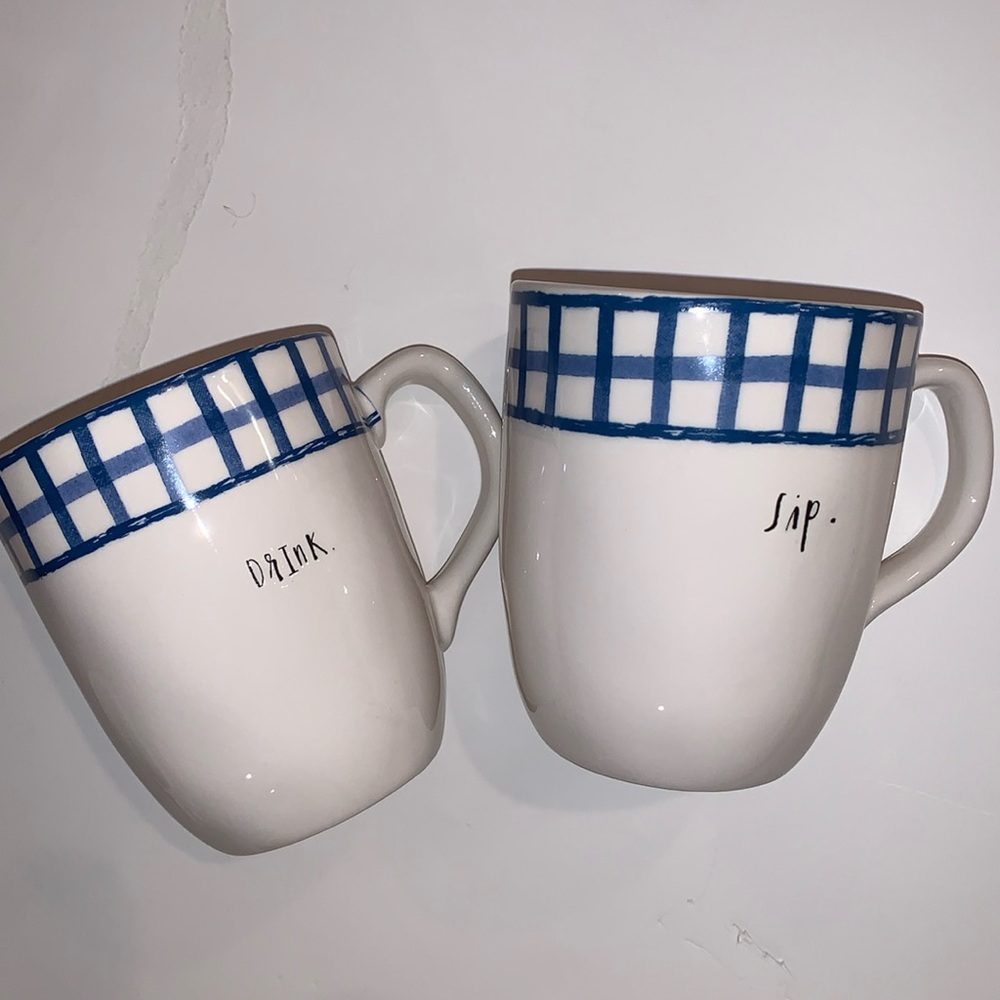 Rae Dunn drink and sip mugs